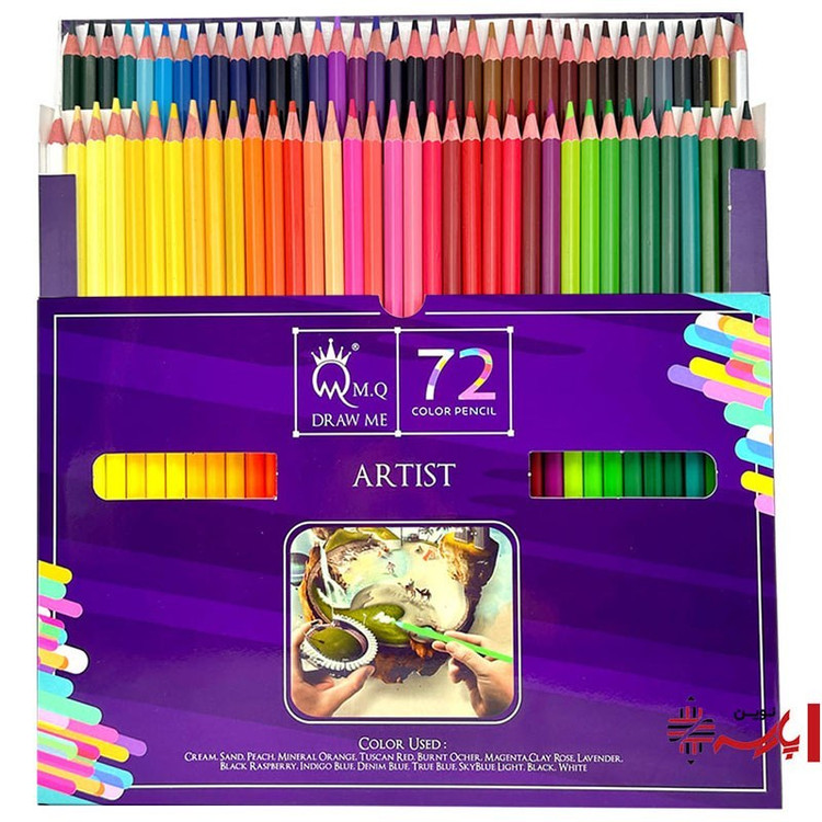 مداد رنگی 72 رنگ ام کیو جعبه کاغذی کد 6260000280978