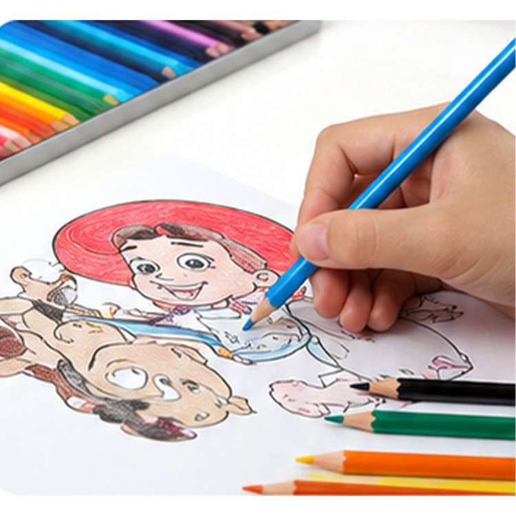 مداد رنگی 50 رنگ دیزنی توق کوکی جعبه فلز 48 کد 1070