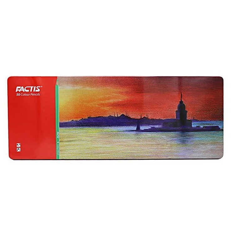 مداد رنگی 50 رنگ فکتیس جعبه فلز 48 کد 8411574033134