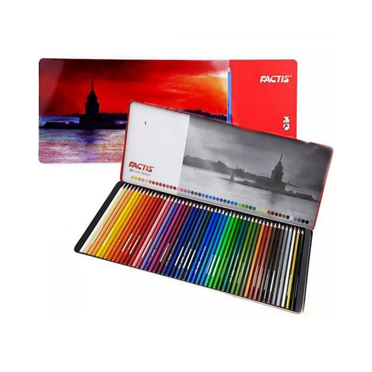 مداد رنگی 50 رنگ فکتیس جعبه فلز 48 کد 8411574033134