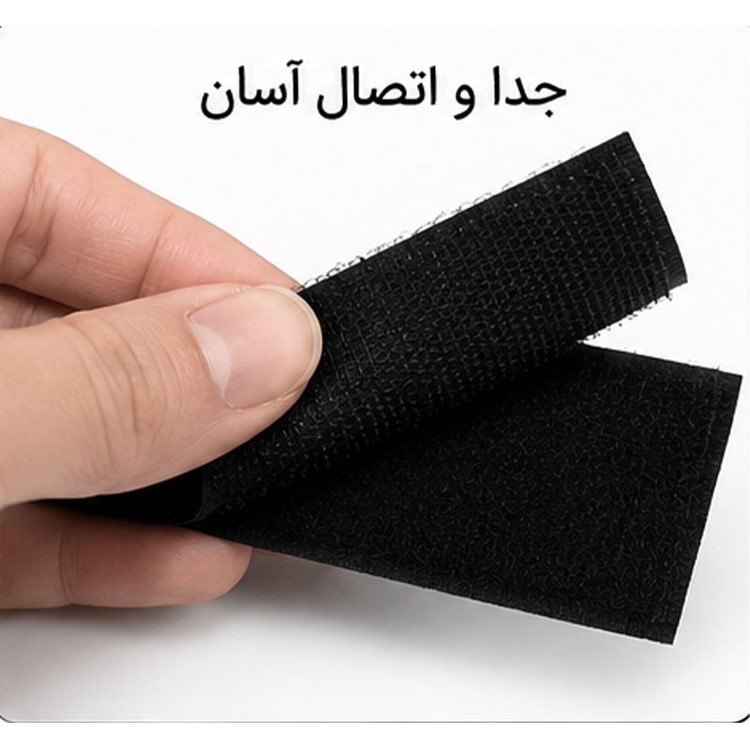 چسب نر و ماده ولکرو در دو رنگ مشکی و سفید مناسب رویه کفش 20 سانتی متری کد 5481