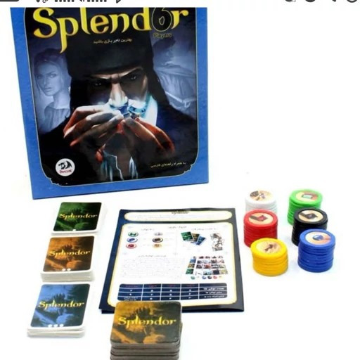 بازی فکری اسپلندور 6 نفره کهربا splendor جعبه ابی کد