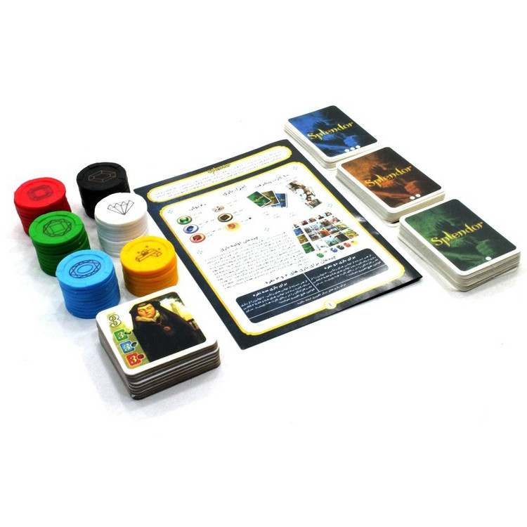 بازی فکری اسپلندور 6 نفره کهربا splendor جعبه ابی کد