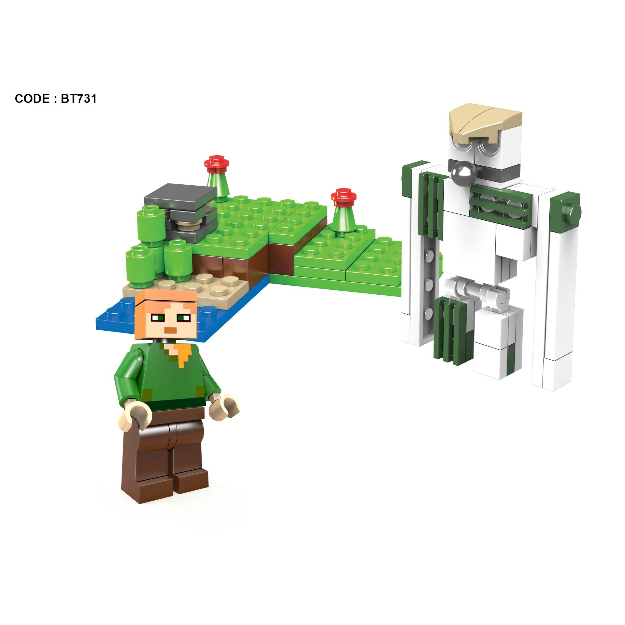 لگو ماینکرافت به همراه ادمک 81 قطعه کد BT731 شماره 1 - کد 731 LEGO