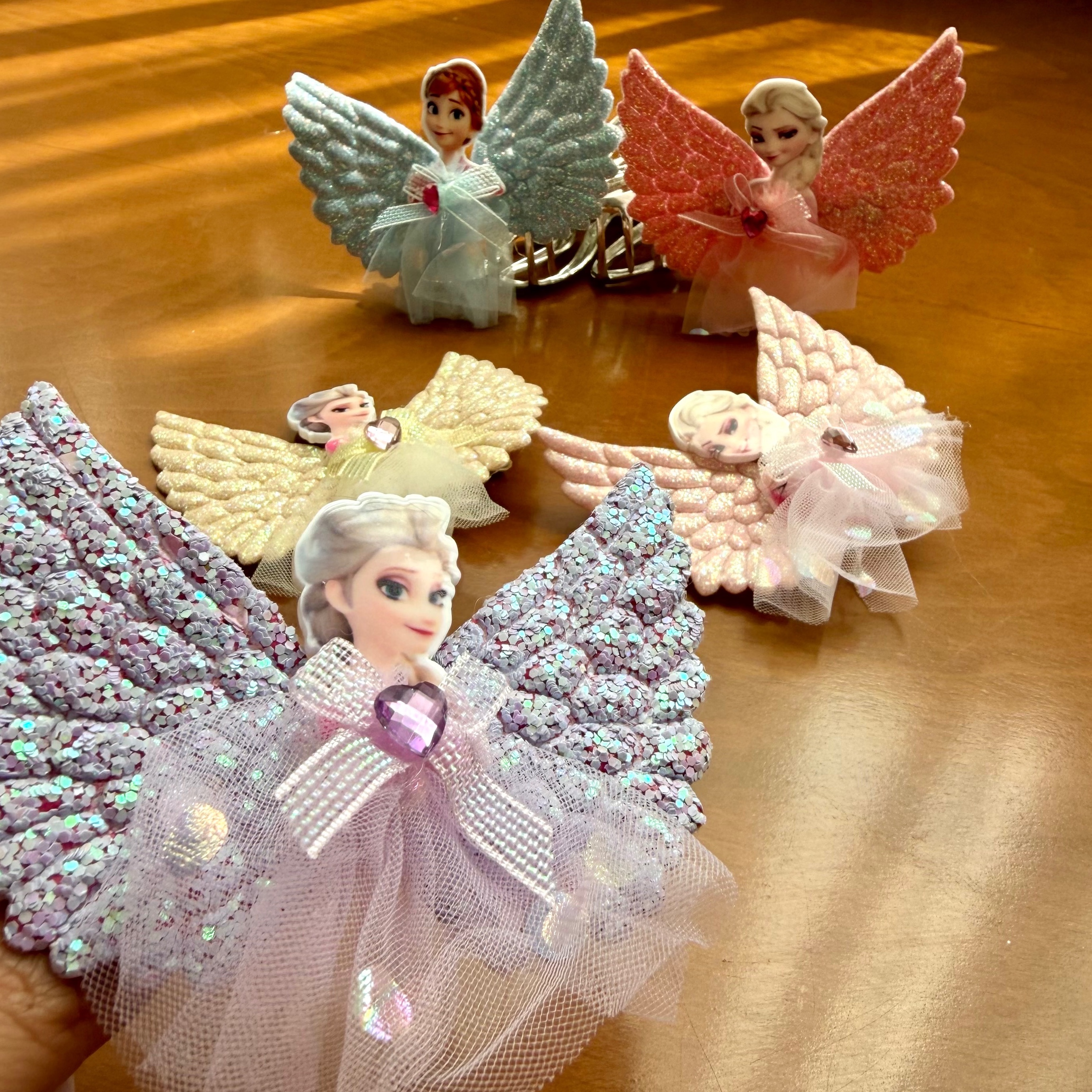 گیره مو انبری فانتزی بچگانه طرح فرشته فروزن کد 118050001