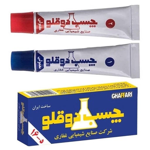چسب دو قلو غفاری مات دو رنگ