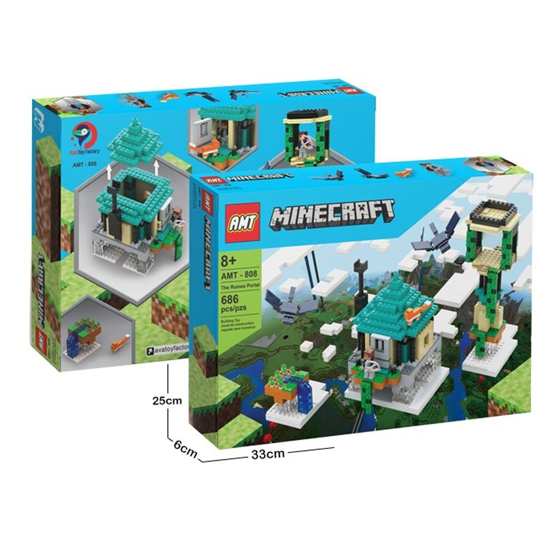 شهر لگو ماینکرفت مدل برج های آسمان 686 قطعه LEGO کد AMT808