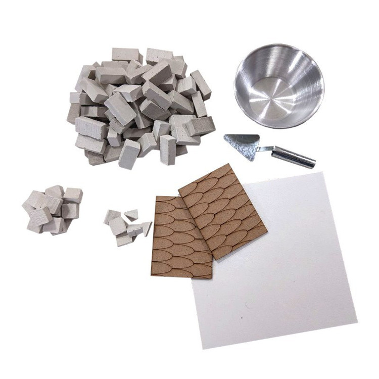 معمار کوچولو 100 قطعه ماکت خانه سازی با ملات گل رس دراگون کد 9177551458831