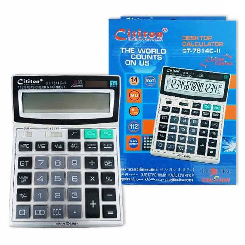 ماشین حساب سیتیزن مدل ct-7814c-11 کد 6940619178148