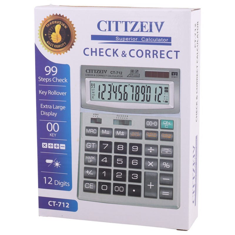 ماشین حساب سیتیزن مدل CT-712 کد 75870197140