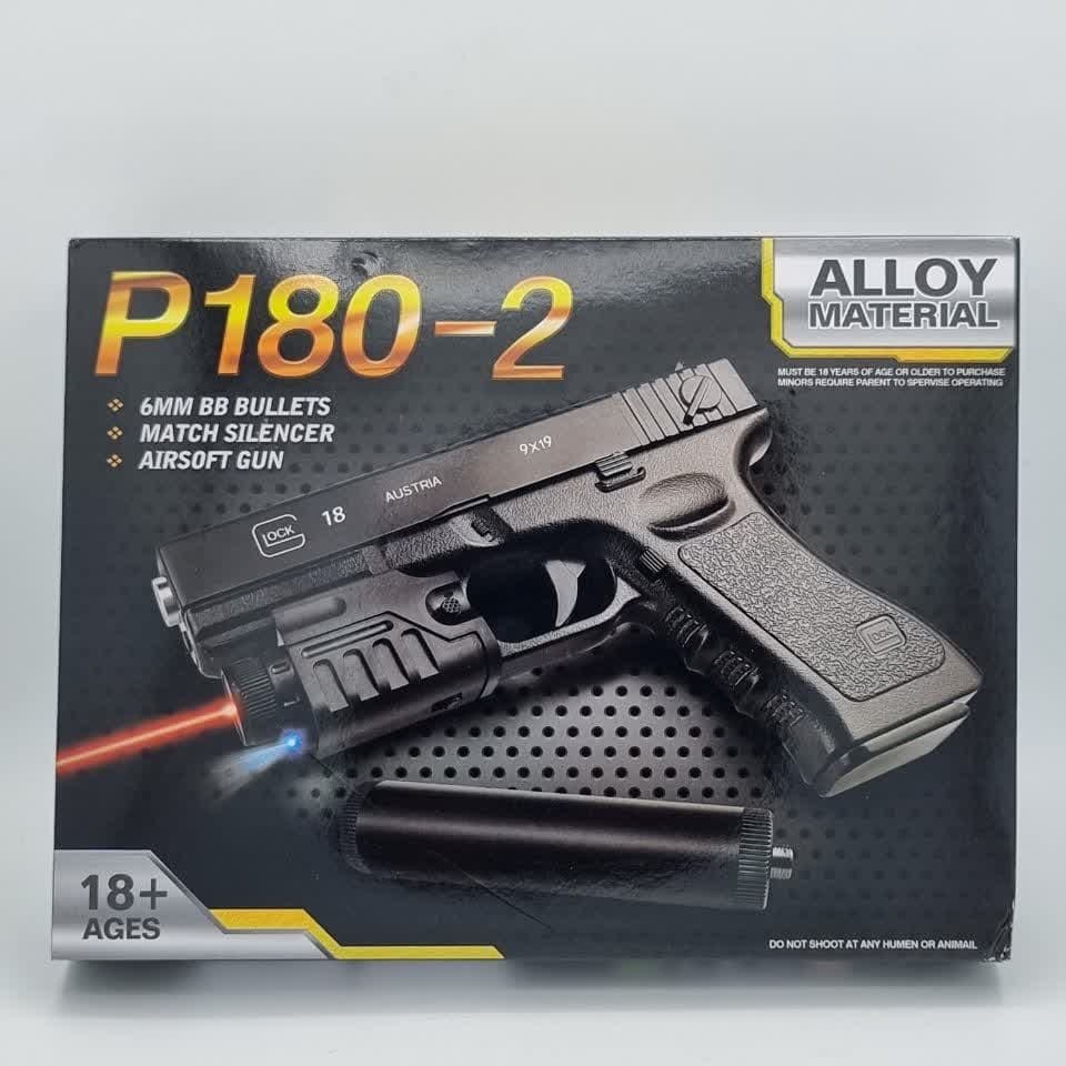 تفنگ لیزردار ساچمه ای مدل P180-2 همراه با صدا خفه کن کد2273