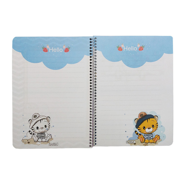 دفتر مشق 50 برگ کریمی طرح توت فرنگی مدل حاشیه دار کد 140235
