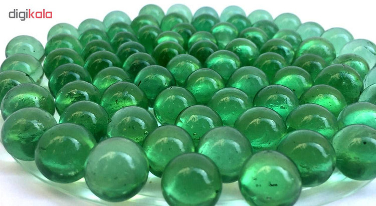 تیله مدل سبز بسته 35 عددی