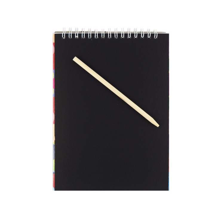 دفتر نقاشی مدل Scratch Note کد 1003 به همراه مداد چوبی اسکراچ