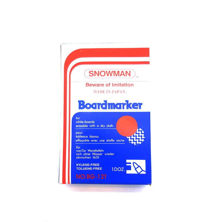 ماژیک وایت برد اسنومن مدل BG-T بسته 12 عددی