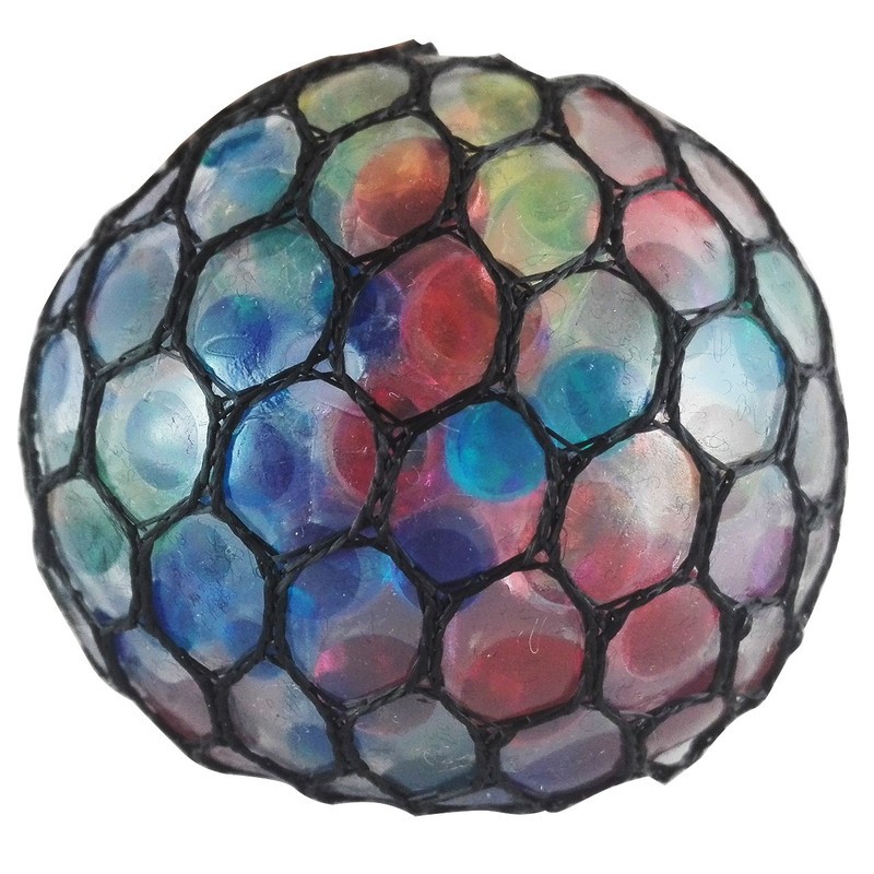 توپ بازی ضد استرس مدل Gel Bullets Mesh Squish Ball میشبال دانه اناری