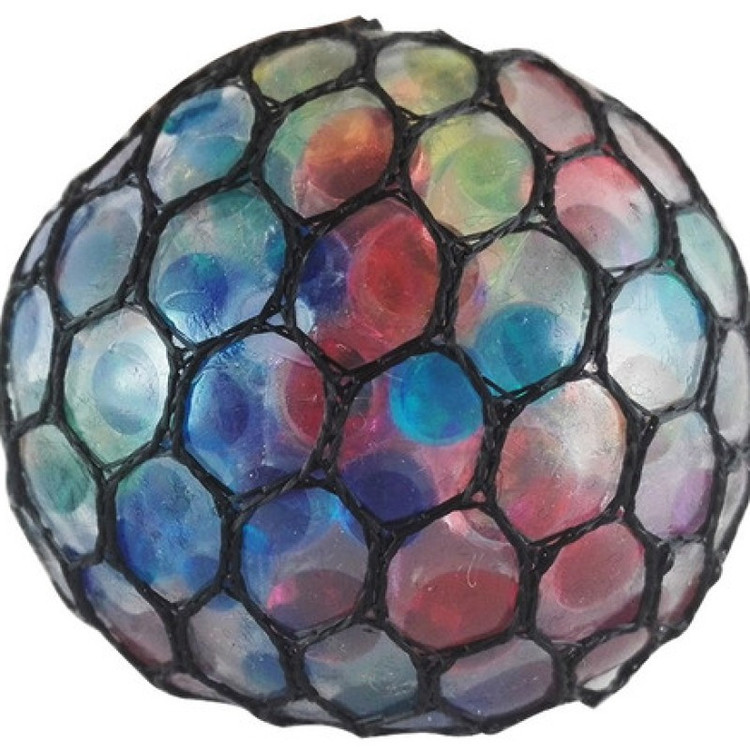 توپ بازی ضد استرس مدل Gel Bullets Mesh Squish Ball میشبال دانه اناری