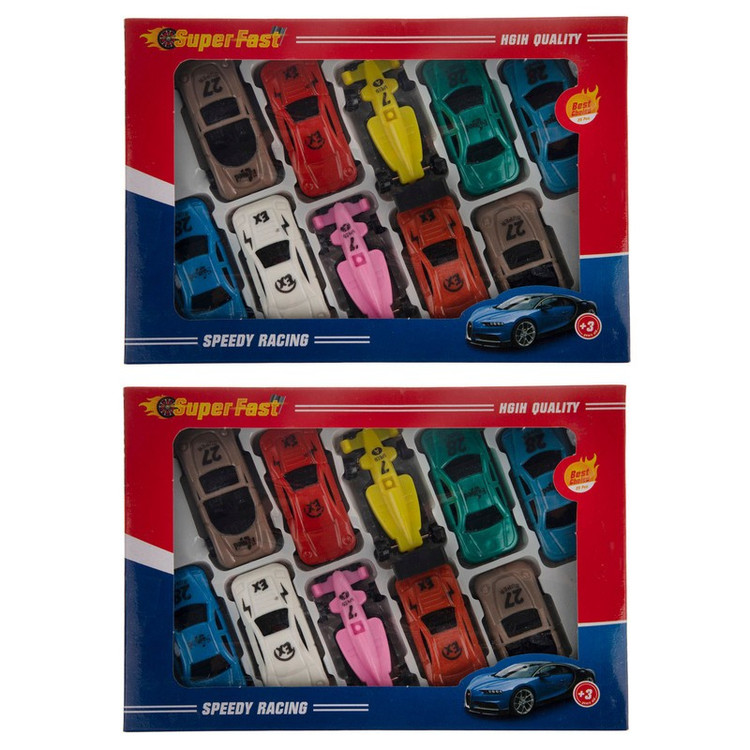 ماشین بازی سوپر فست مدل speedy racing دو بسته 10 عددی اسپید کار