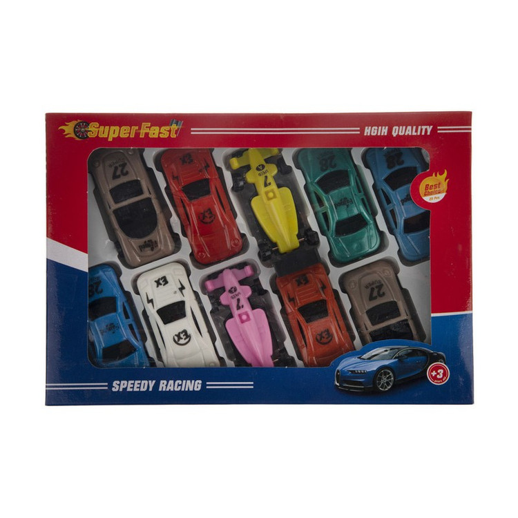 ماشین بازی سوپر فست مدل speedy racing دو بسته 10 عددی اسپید کار