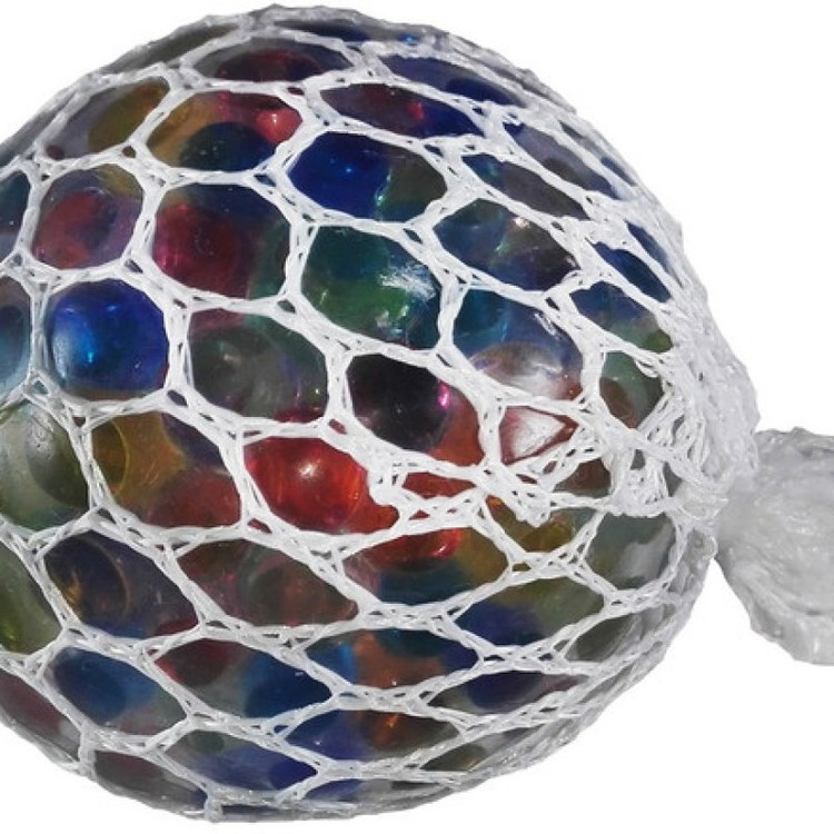 توپ بازی ضد استرس مدل Gel Bullets White Mesh Squish Ball میشبال توری
