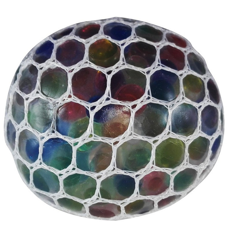 توپ بازی ضد استرس مدل Gel Bullets White Mesh Squish Ball میشبال توری
