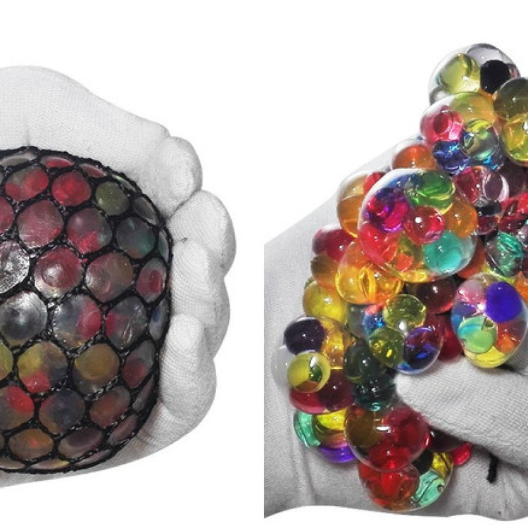 توپ بازی ضد استرس مدل Large Gel Bullets Mesh Squish Ball