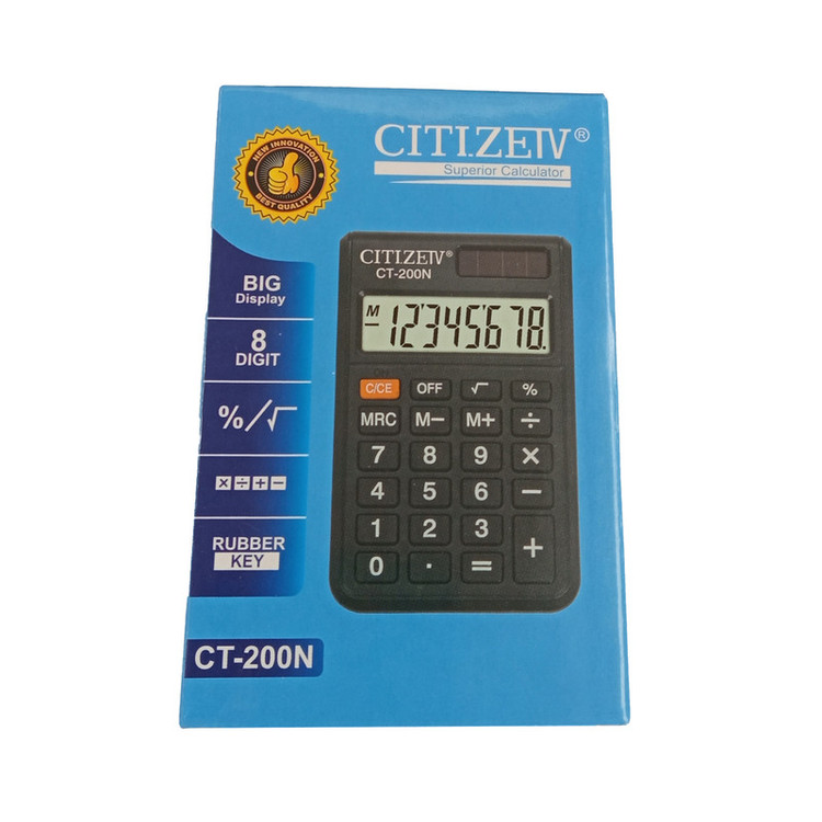 ماشین حساب جیبی سیتی زن مدل CT-200N بسته دو عددی