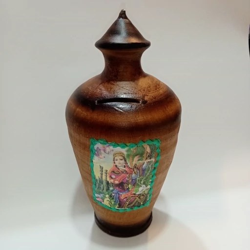 قلک سفالی طرح دار سایز کوچک