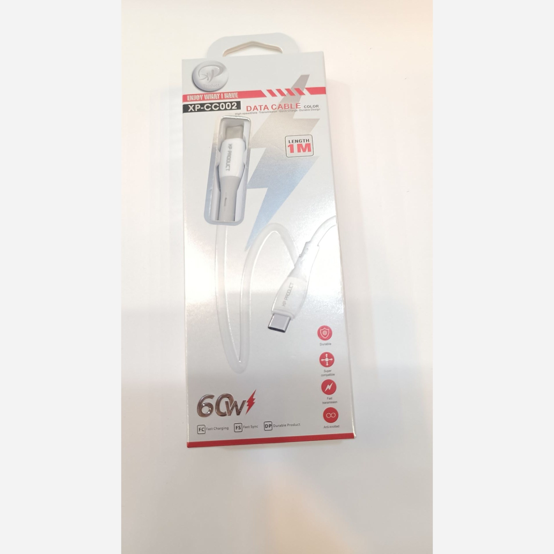 کابل شارژر دو سر تایپ سی CC002  مدل 60 وات
