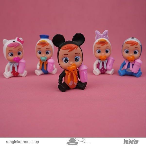عروسک بچه گانه گریه کن مدل baby cry با قابلیت گریه کردن و اب خوردن