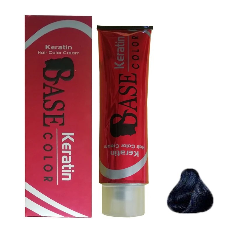 رنگ مو بیس کالر مدل کراتین شماره 1.0 حجم 125 میلی لیتر رنگ مشکی کد N1