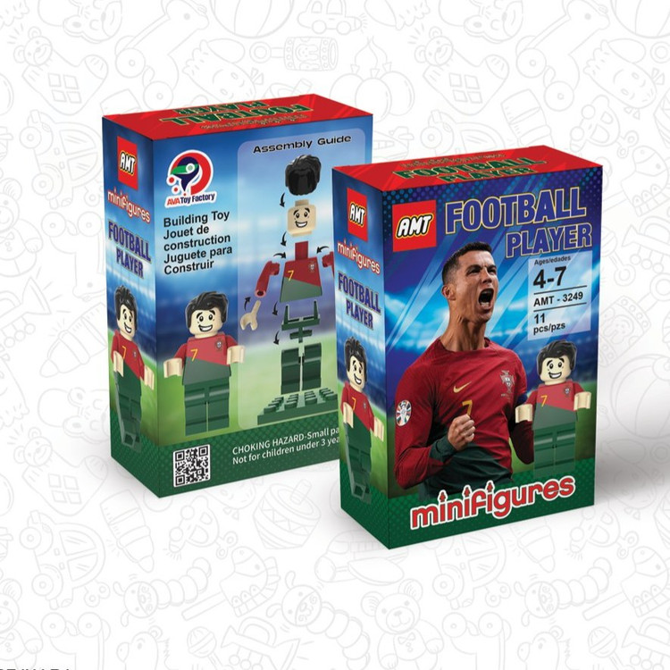 لگو فوتبالی تیم های ملی فوتبال AMT3246-9 شخصیت رونالدو مسی نیمار موراتا LEGO