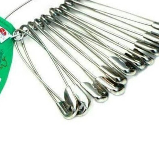 سنجاق قفلی بسته 12 عددی بزرگ سایز 5 سانتی متر کد 1388