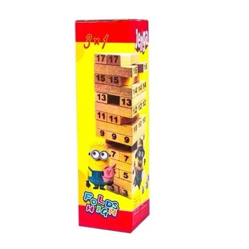 برج هیجان چوبی جنگا jenga روکش دار