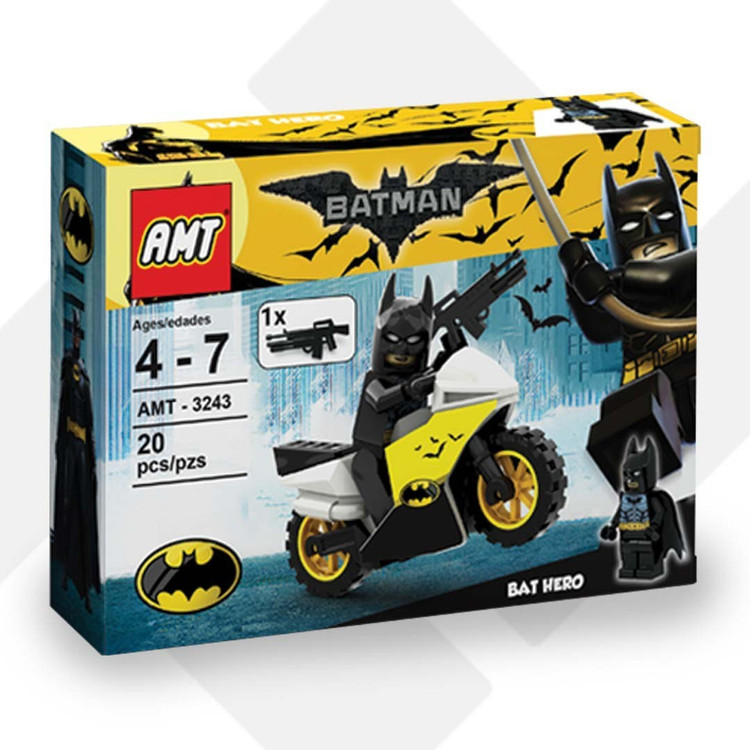 لگو آدمک مینی فیگور همراه موتور AMT 3242-45 LEGO مرد عنکبوتی بتمن آیرون من کاپتان آمریکا مرد آهنی