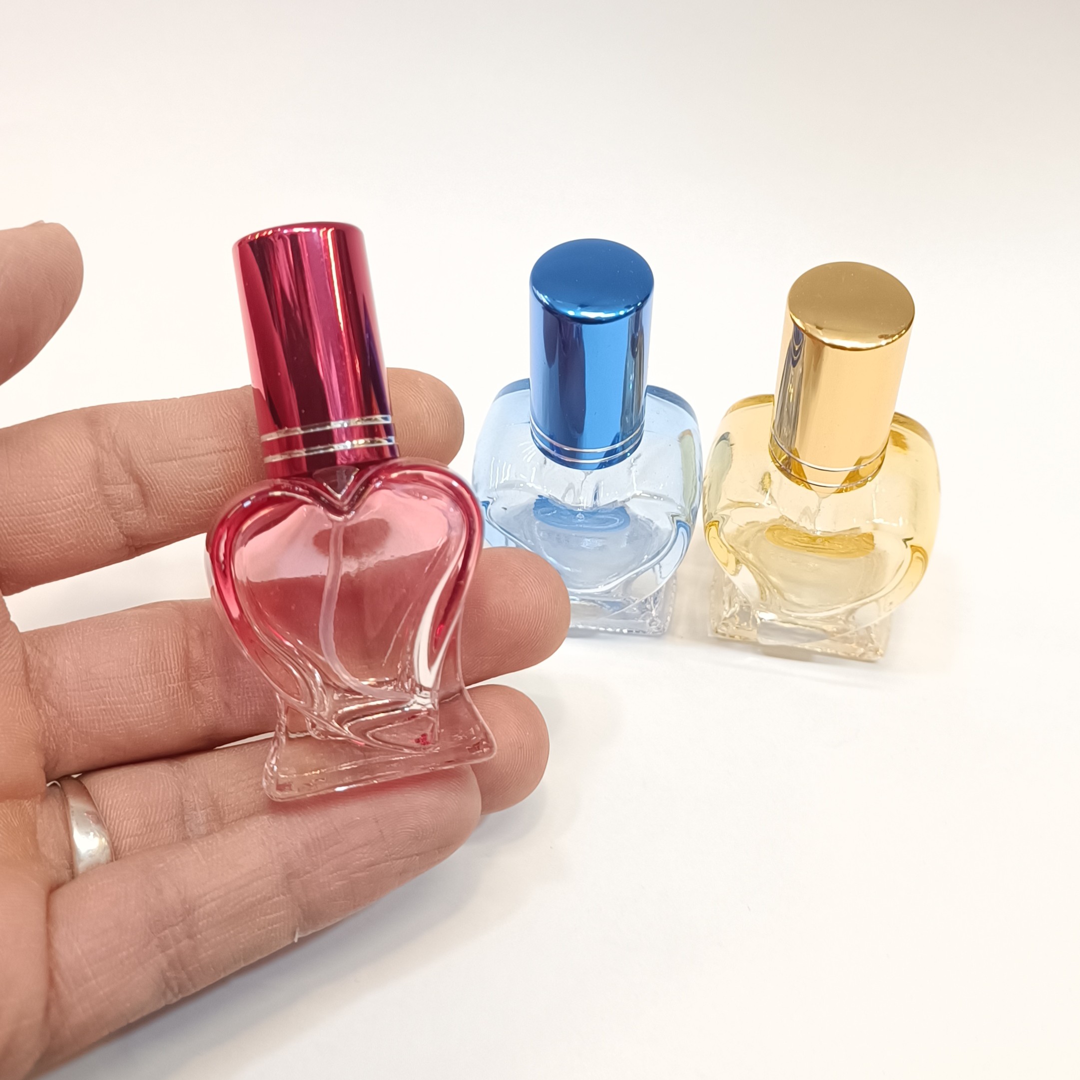 شیشه خالی ادکلن شیشه عطر اسپری 10 میل طرح قلبی  کد2544
