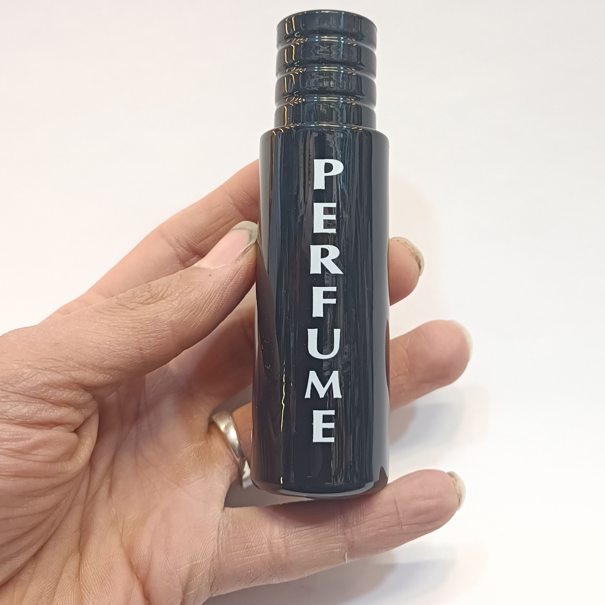 شیشه خالی ادکلن شیشه عطر اسپری 30 میل طرح پرفیوم استوانه ای
