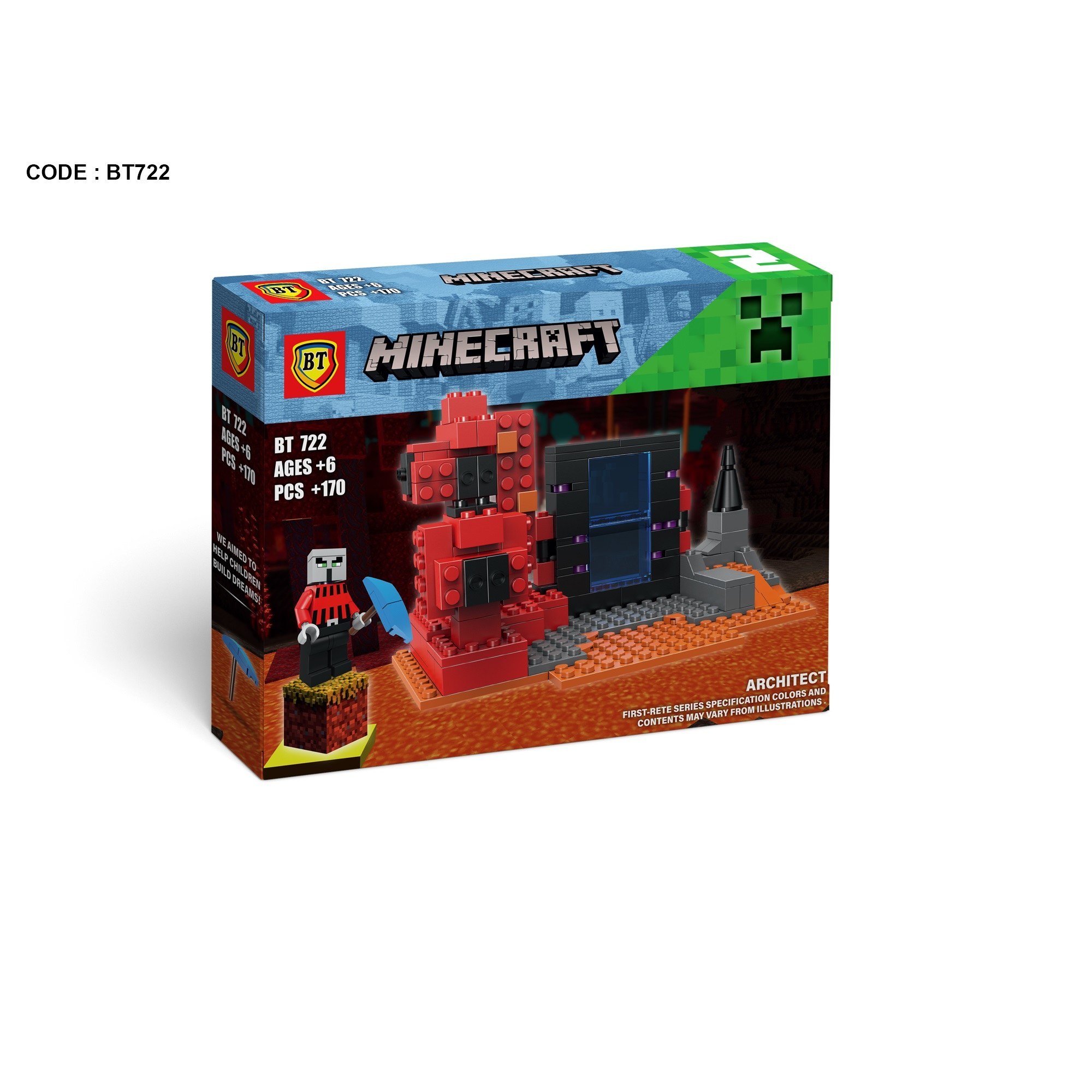 لگو ساختنی ماینکرفت 170 قطعه مدل BT722 جهنم - شماره 2 LEGO