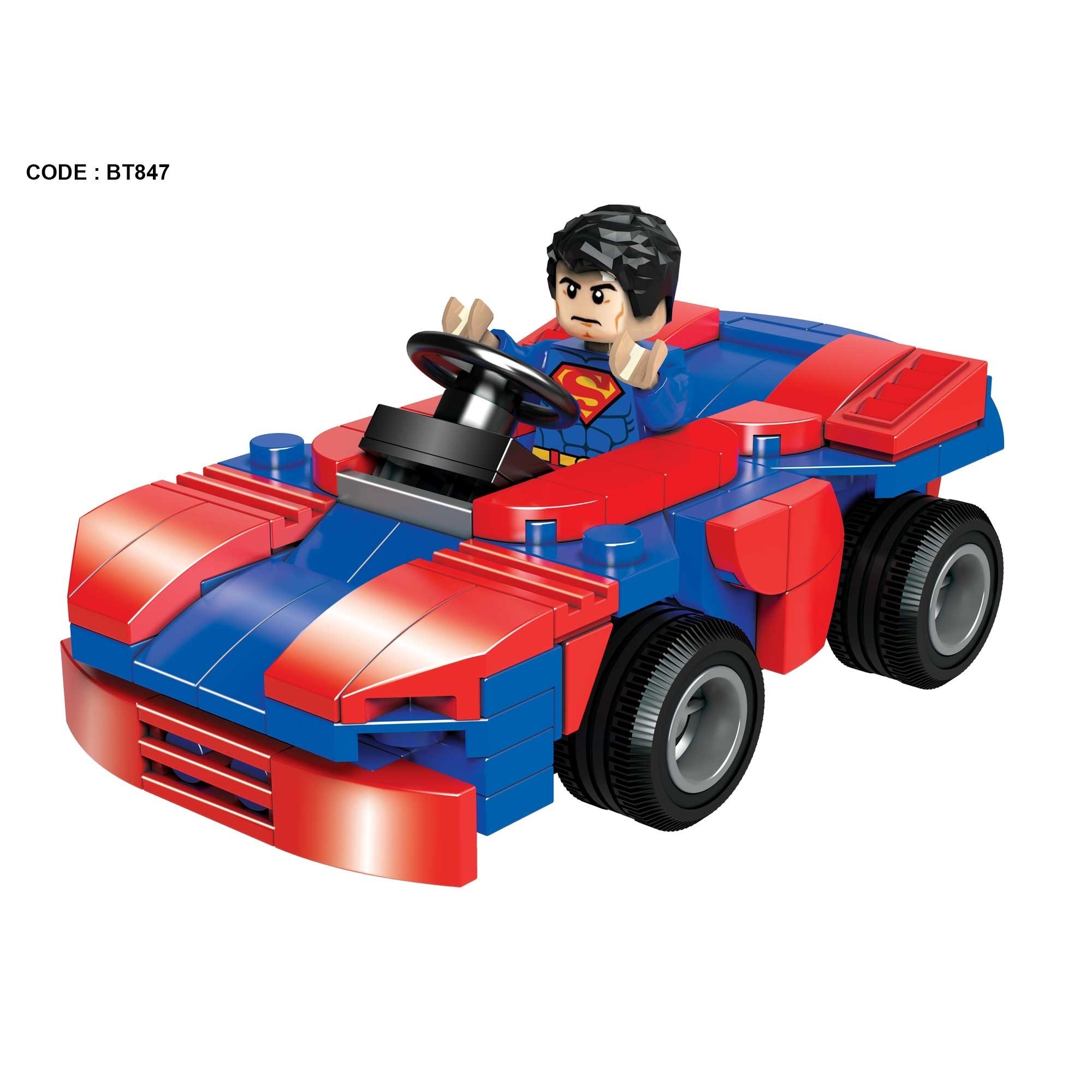 لگو تبدیل شونده سوپرمن دوحالته ماشین و ربات 235 قطعه کد BT847 شماره 4 دی سی LEGO