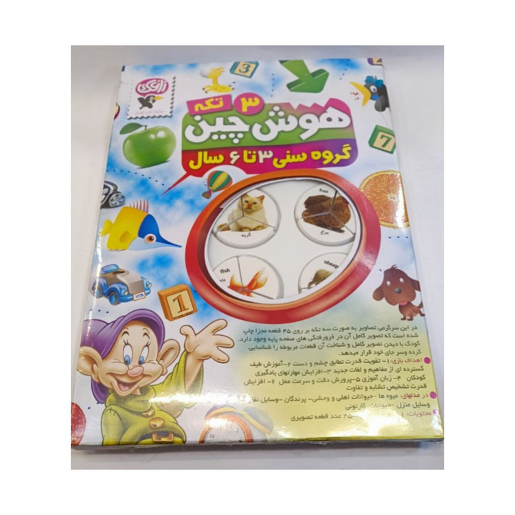 هوش چین مجموعه سه تکه گروه سنی 3 تا 6 سال بازی فکری زاغک کد 3149