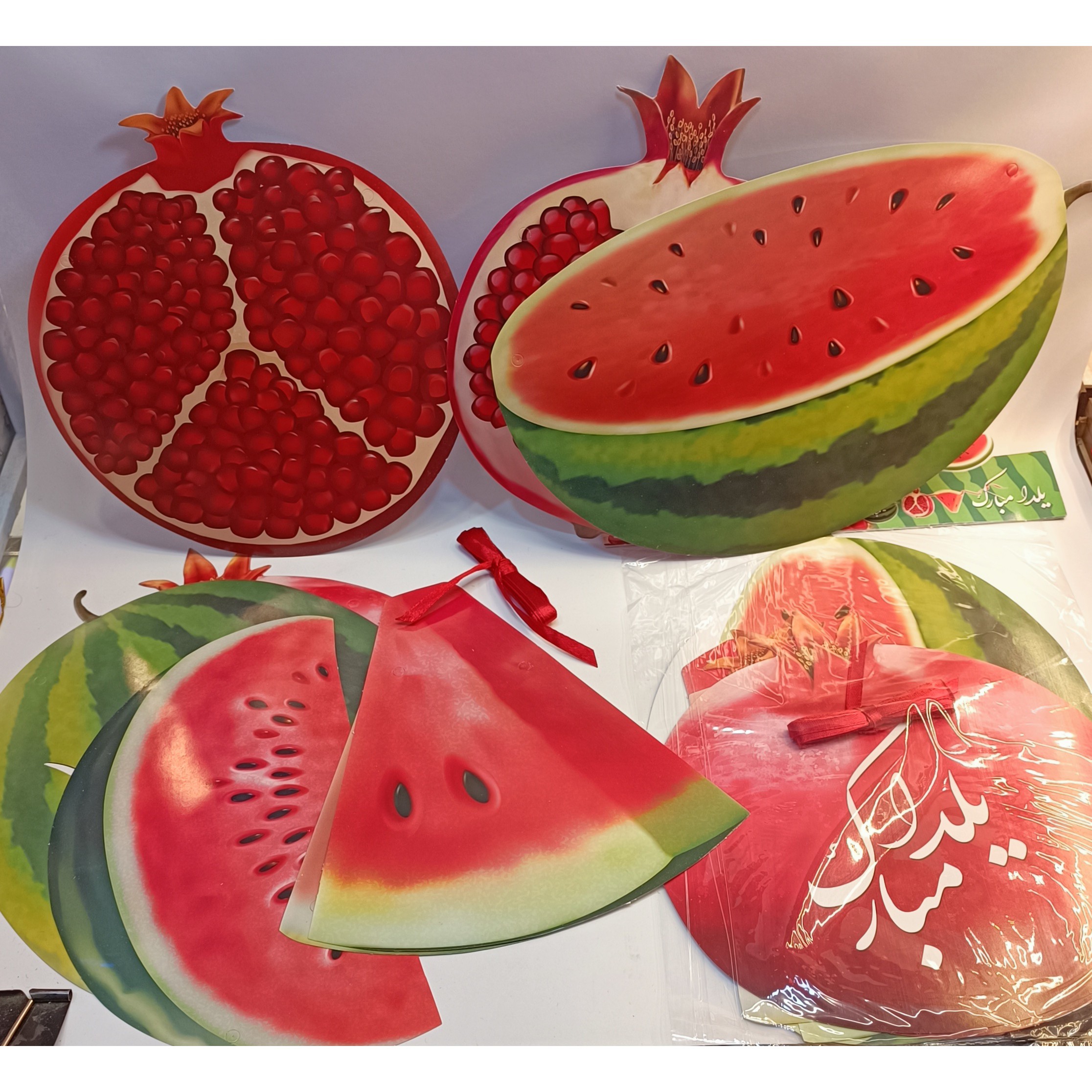 ریسه آویز شب یلدا ریسه پرچمی شب چله  آویز تزیین یلدا انار و هندوانه