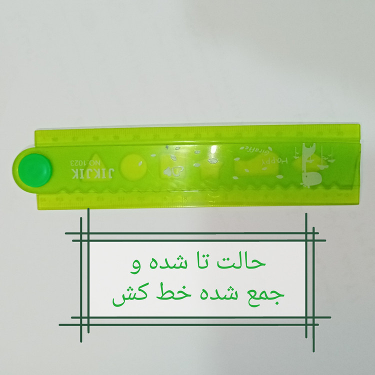 خط کش و شابلون اشکال هندسی ژله ای نشکن 6 طرح 30 سانتی