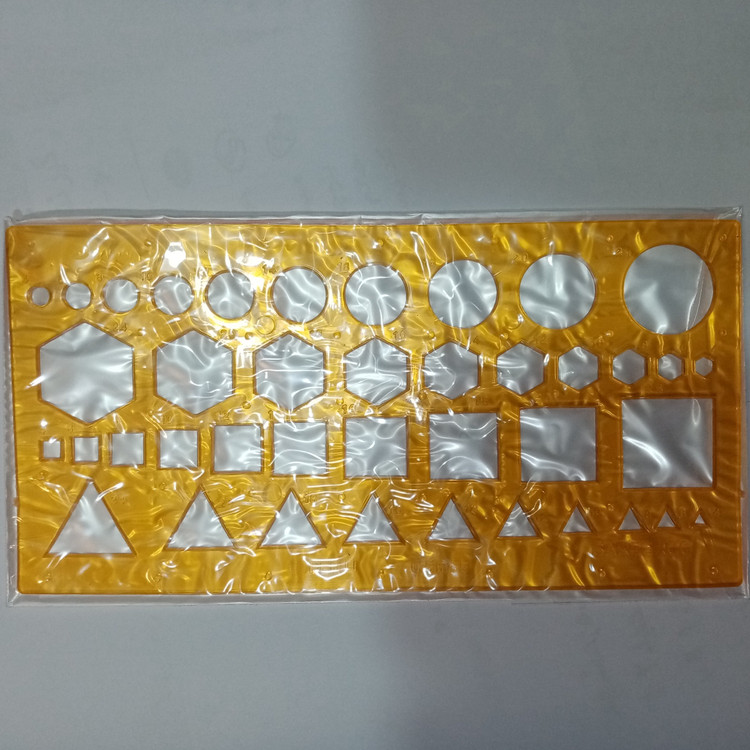 خط کش و شابلون اشکال هندسی ژله ای نشکن 4 طرح کد 1444
