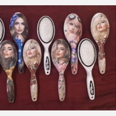 بورس مو بزرگ طرح دار چاپی فانتزی برس مو درجه یک