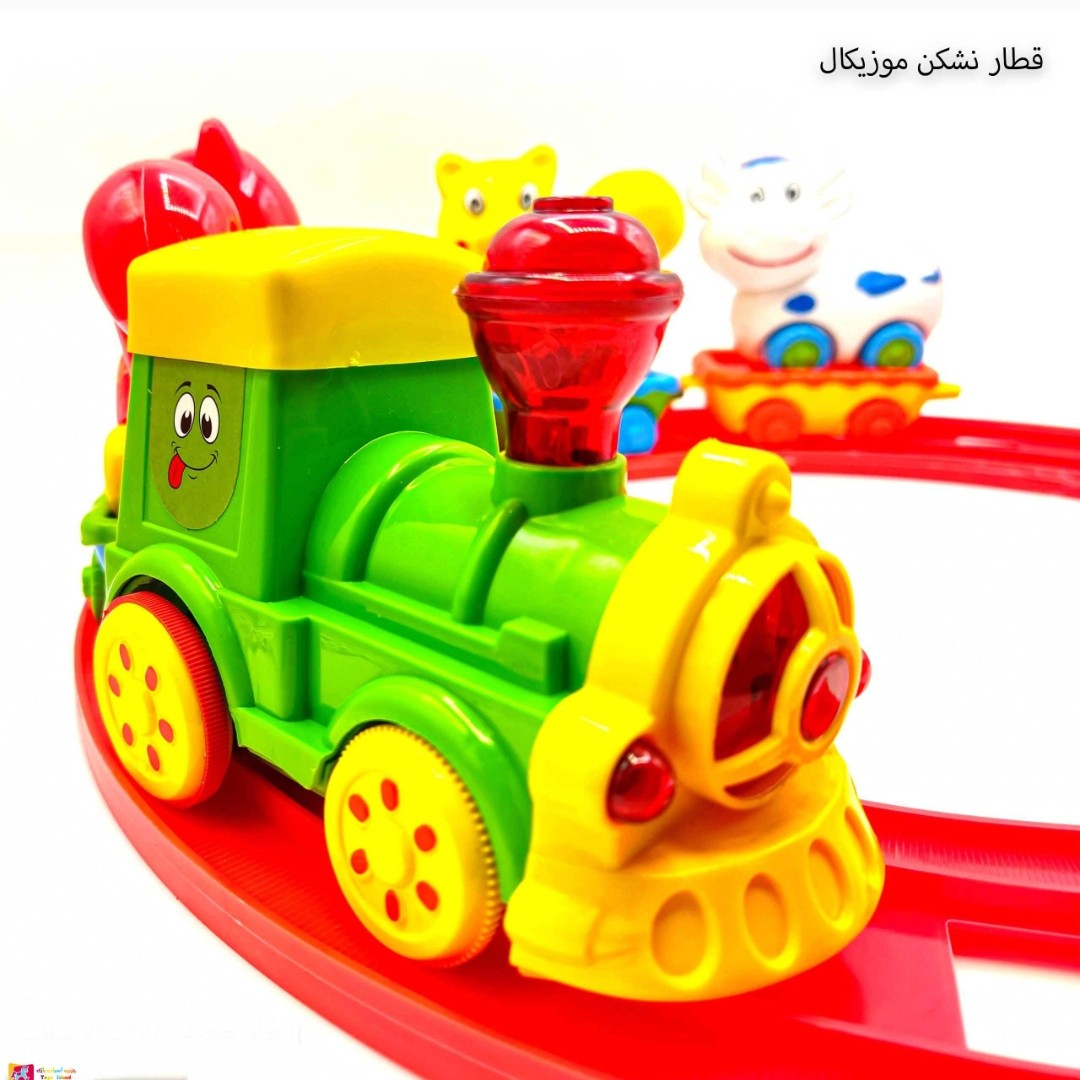 قطار باطری خور بزرگ نشکن دو حالته قابل تبدیل تک تک واگن ها به ماشین بازی