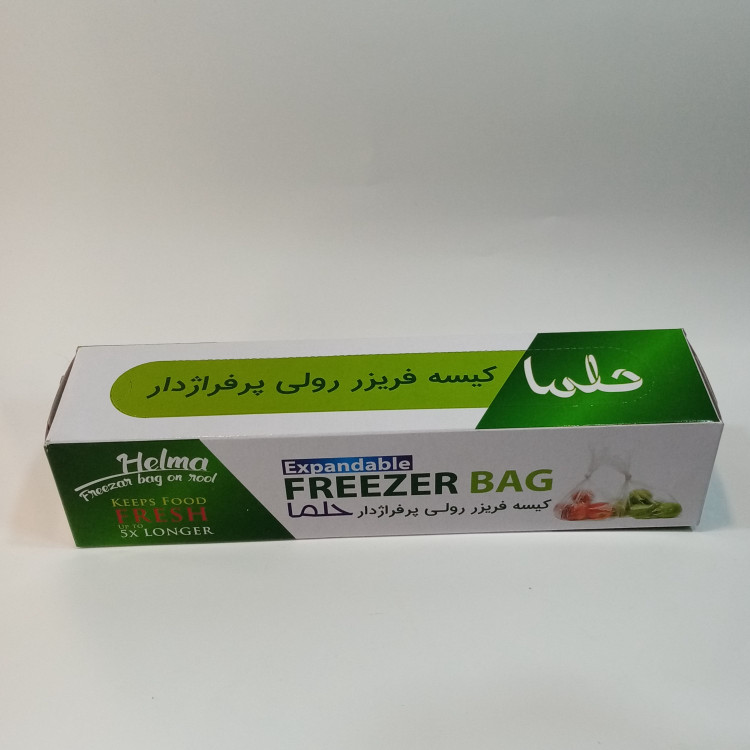 پلاستیک فریزر رولی 200 برگ ضخیم درجه یک ابعاد 25 در 35 سانتی متر