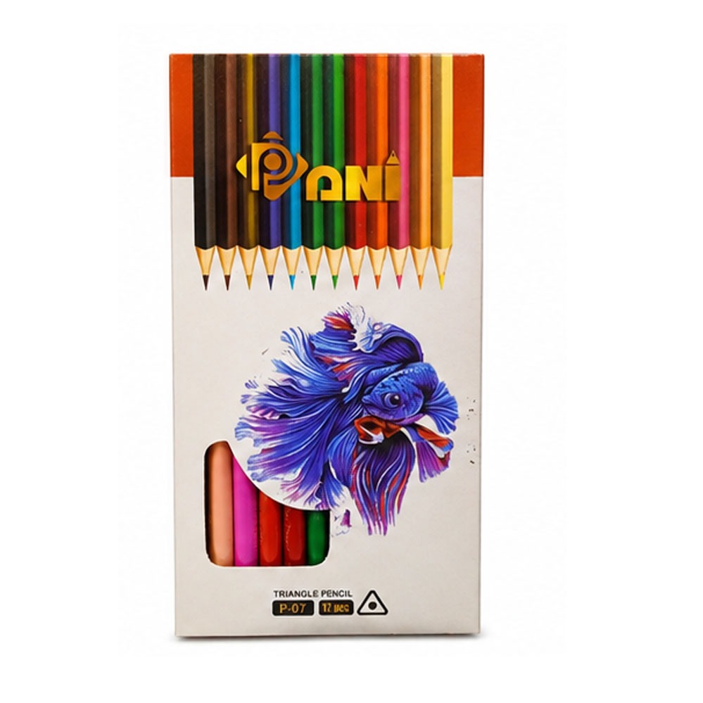 مداد رنگی 12 رنگ پانی (سه گوش) کد 33348324566