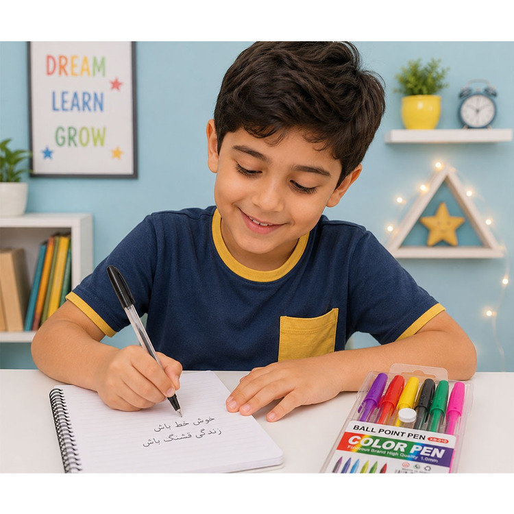 خودکار 6 رنگ کیفی ونزو کد 3225