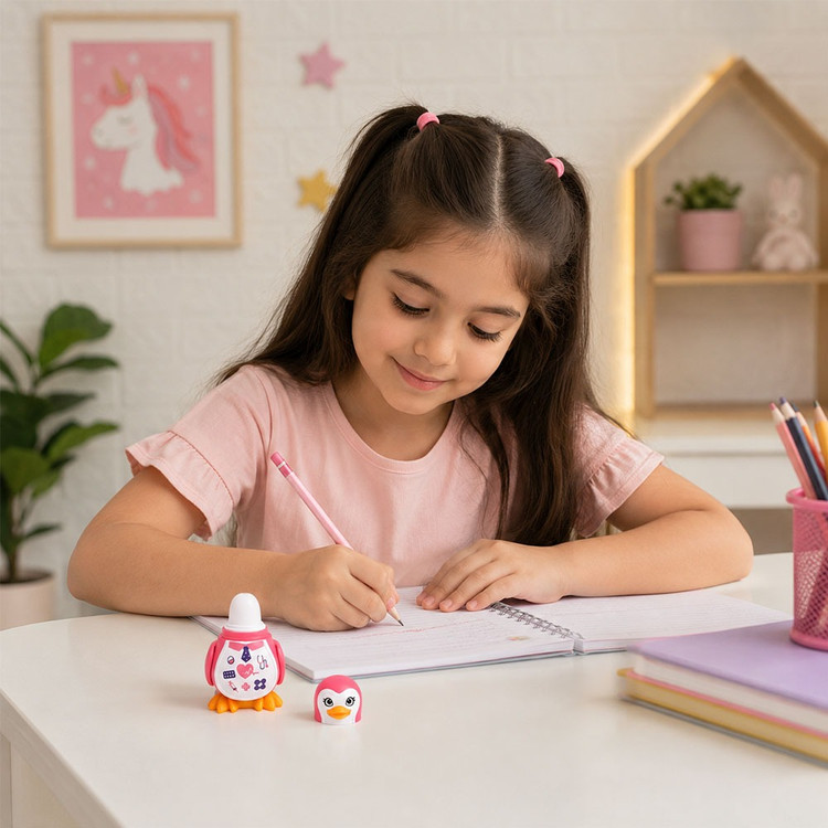 پاک کن و تراش مخزن دار دو قلو فانتزی مدل پنگوعن مارک بنیتو کد 36699700898