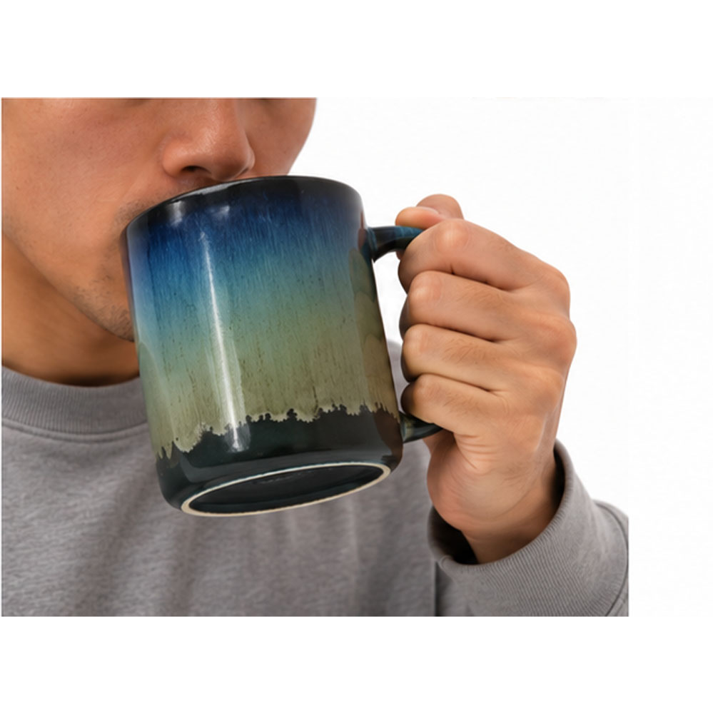 لیوان ماگ یاقوتی ابرنگی لبه استوانه کد 5305